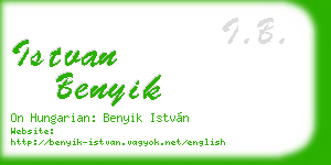 istvan benyik business card
